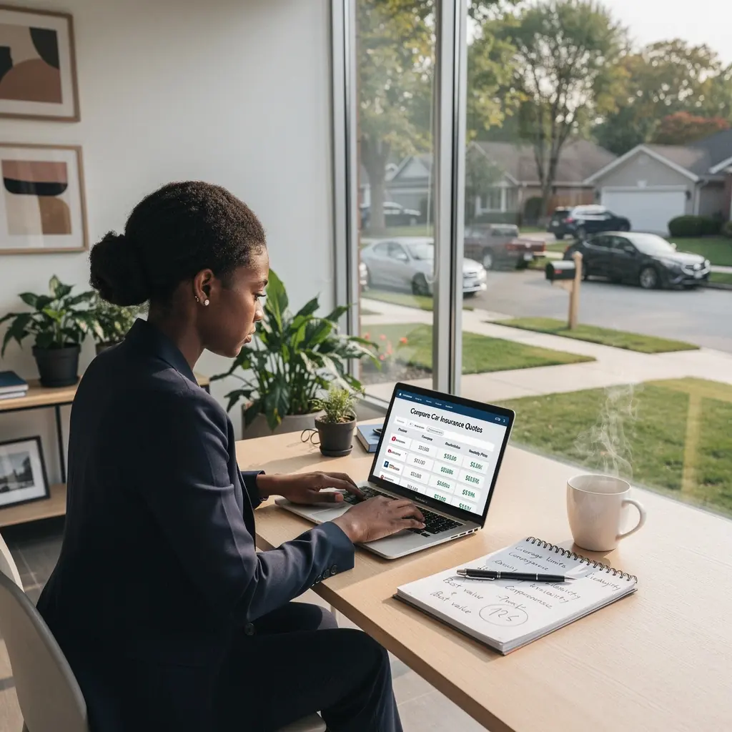 Klient korzystający z platformy internetowej do zakupu ubezpieczenia samochodowego